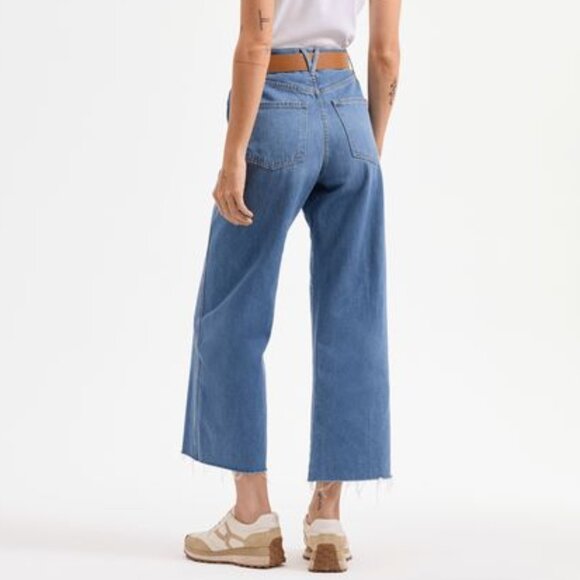 Veronica Beard Taylor Cropped Wide-Leg Jean Sz 29 - Picture 3 of 12